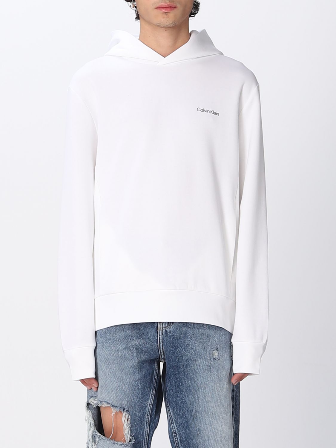 Calvin for man White | Calvin Klein sweatshirt K10K109927 online on GIGLIO.COM