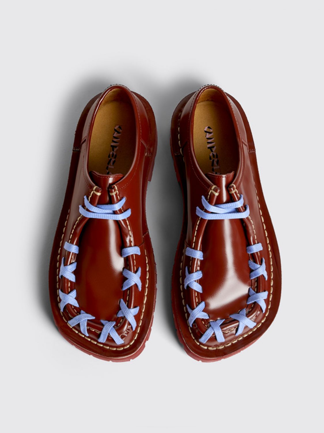 CAMPERLAB: brogue shoes for man - Burgundy | Camperlab brogue shoes ...