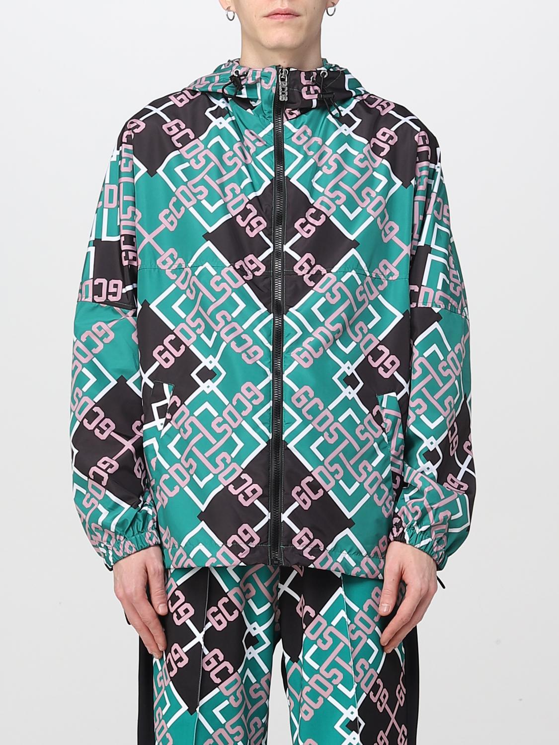 Gcds Monogram-pattern Zip-up Jacket In Black