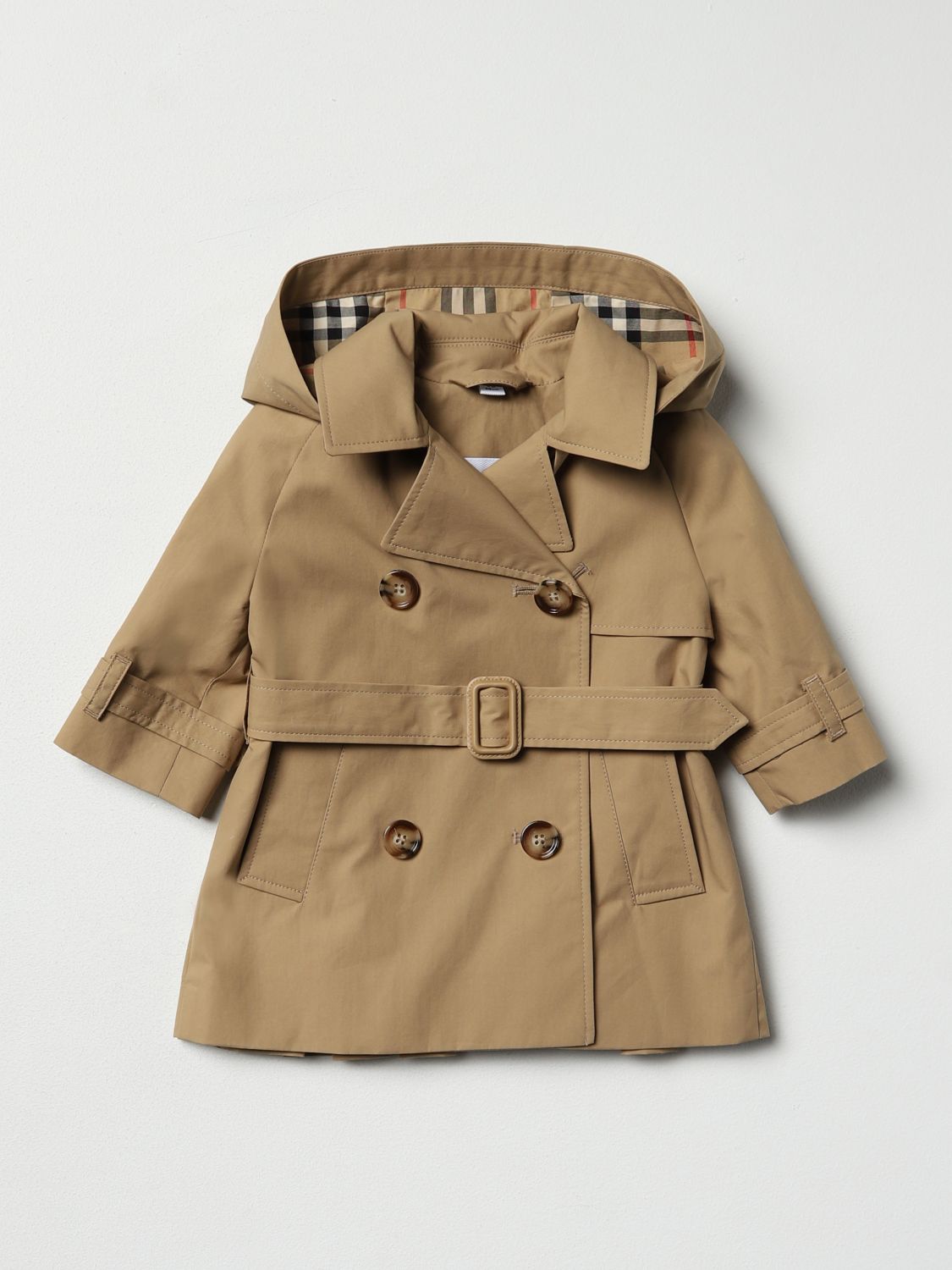 BURBERRY: jacket for baby - Beige | Burberry jacket 8053910 online at ...