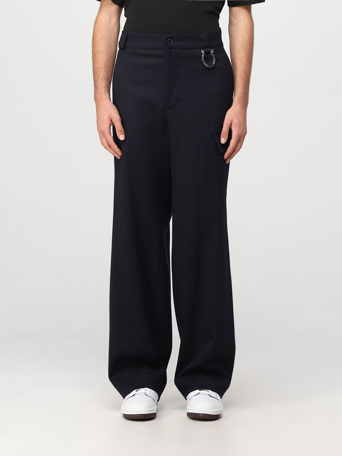 Pantalone Paura: Pantalone Jonis Paura in lana e cashmere blue 1