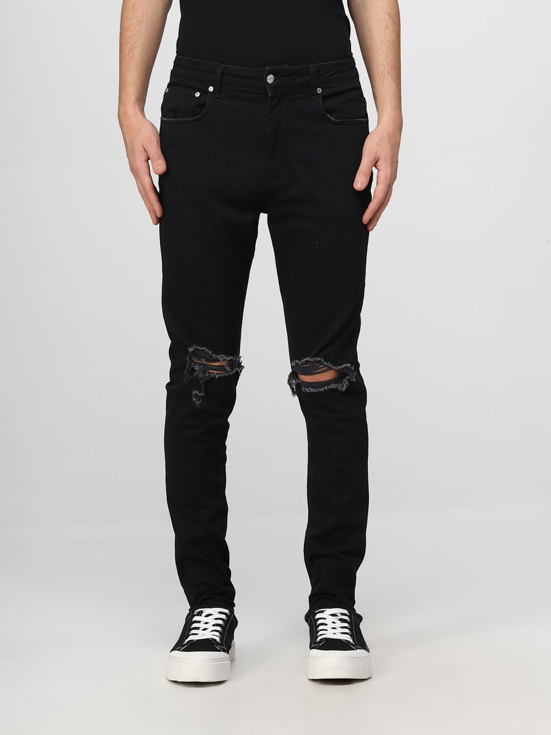 Represent Outlet: jeans for man - Black | Represent jeans M07044 online ...