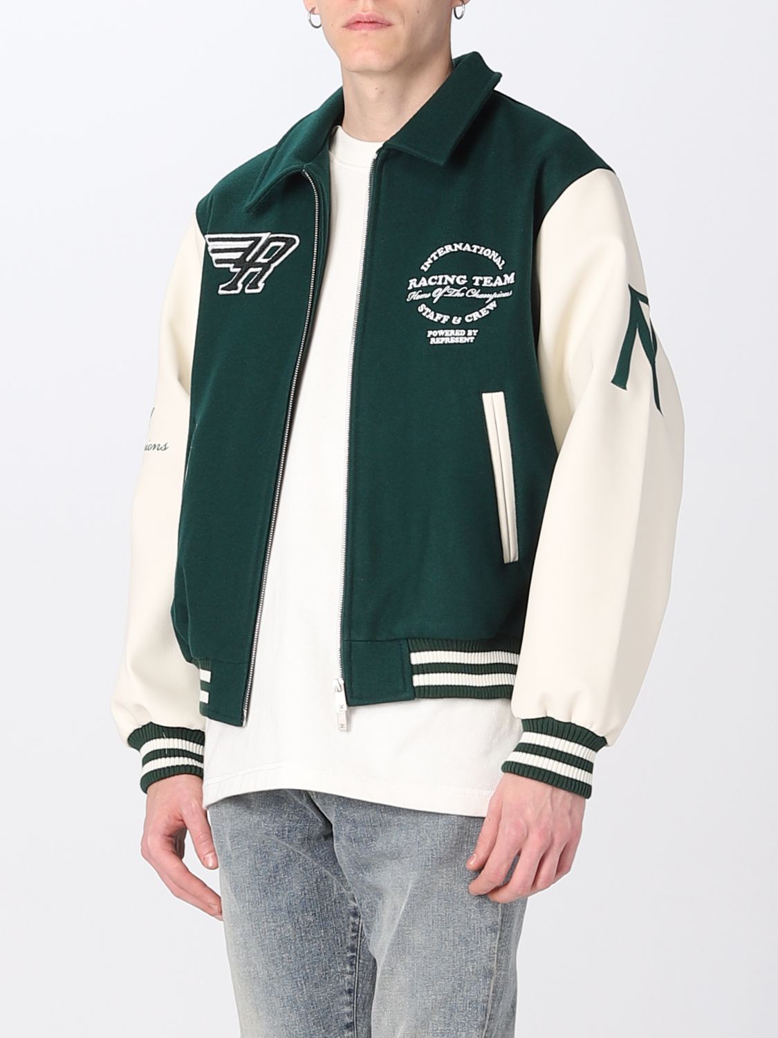 Represent Racing Team Varsity Jacket Racing Green for Men