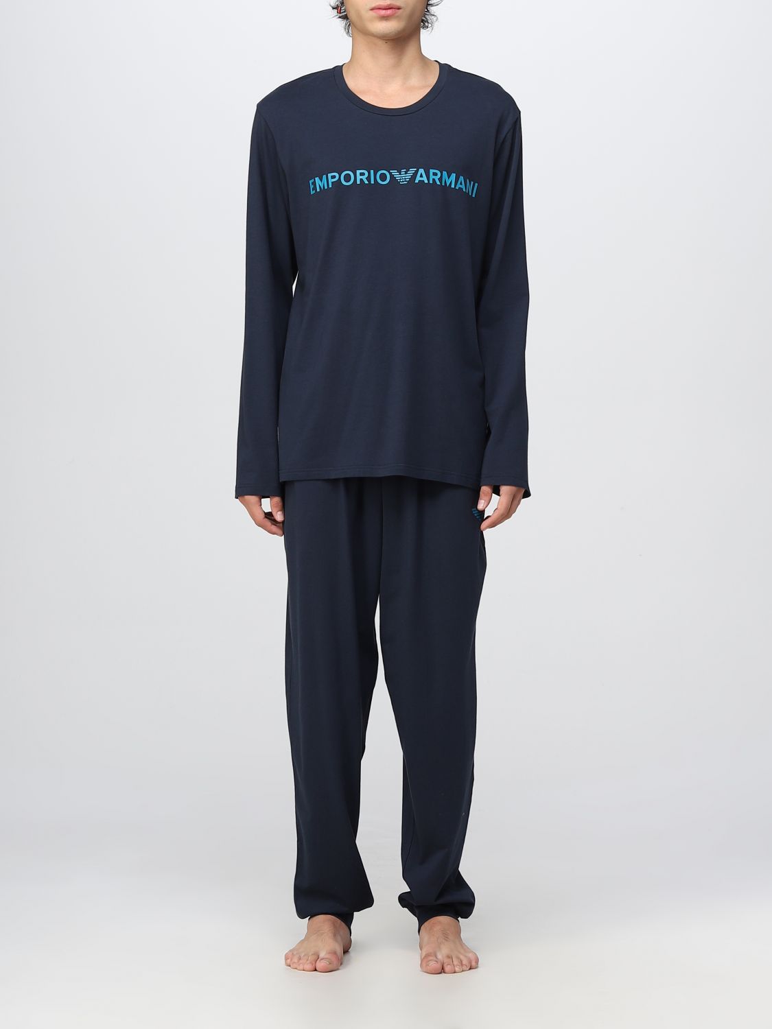 EMPORIO ARMANI: pajamas for man - Blue | Emporio Armani pajamas 1119072F516  online on 