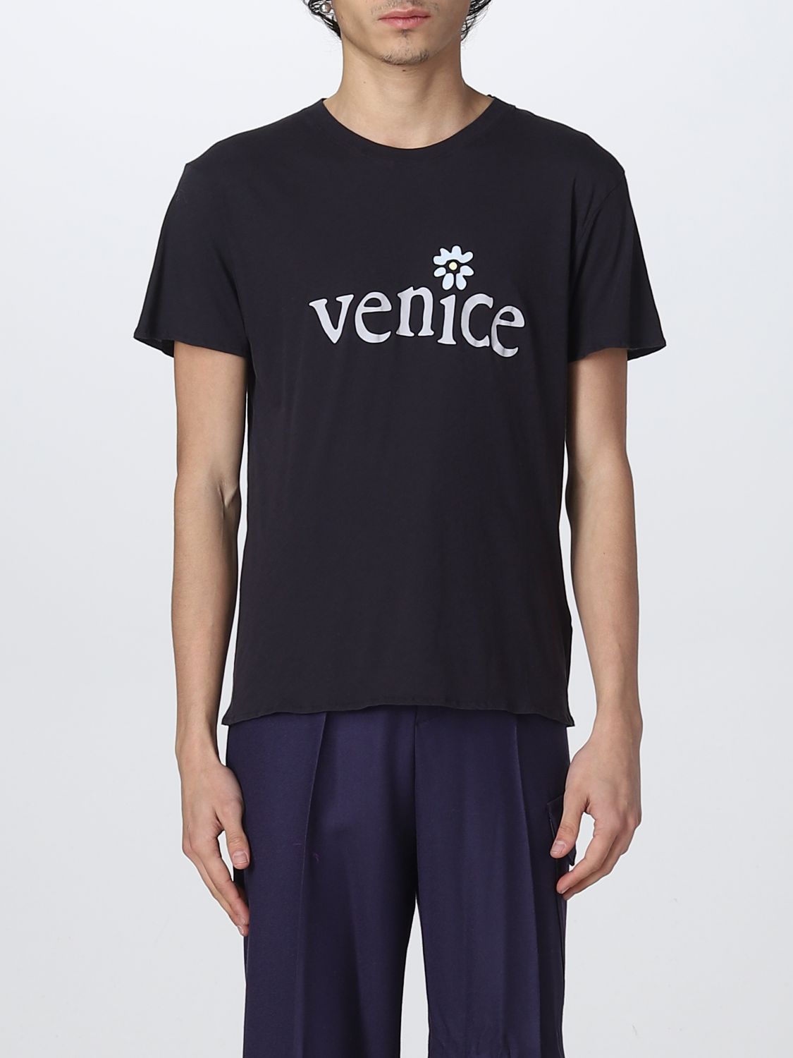 T-shirt Erl: T-shirt Erl con stampa venice nero 1