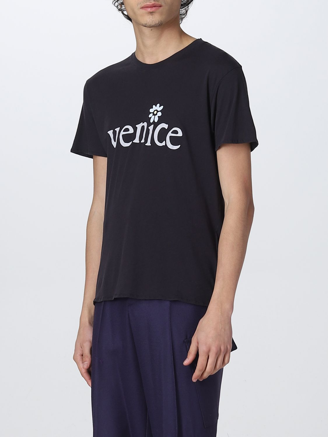 T-shirt Erl: T-shirt Erl con stampa venice nero 4