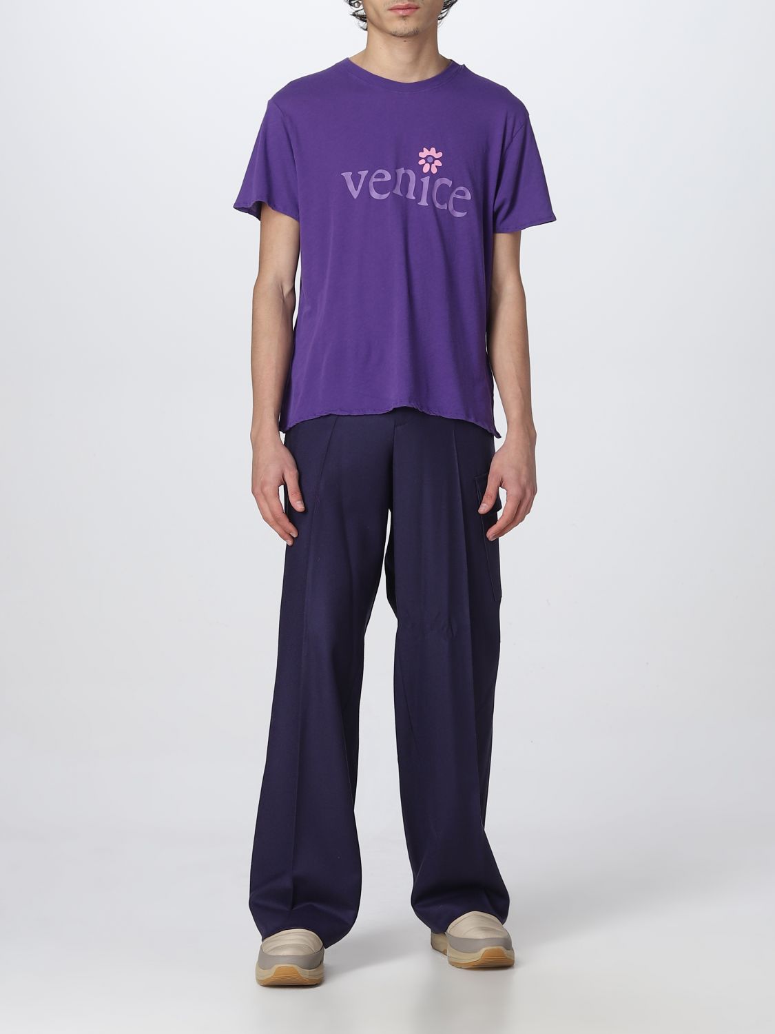 T-shirt Erl: T-shirt Erl con stampa venice viola 2