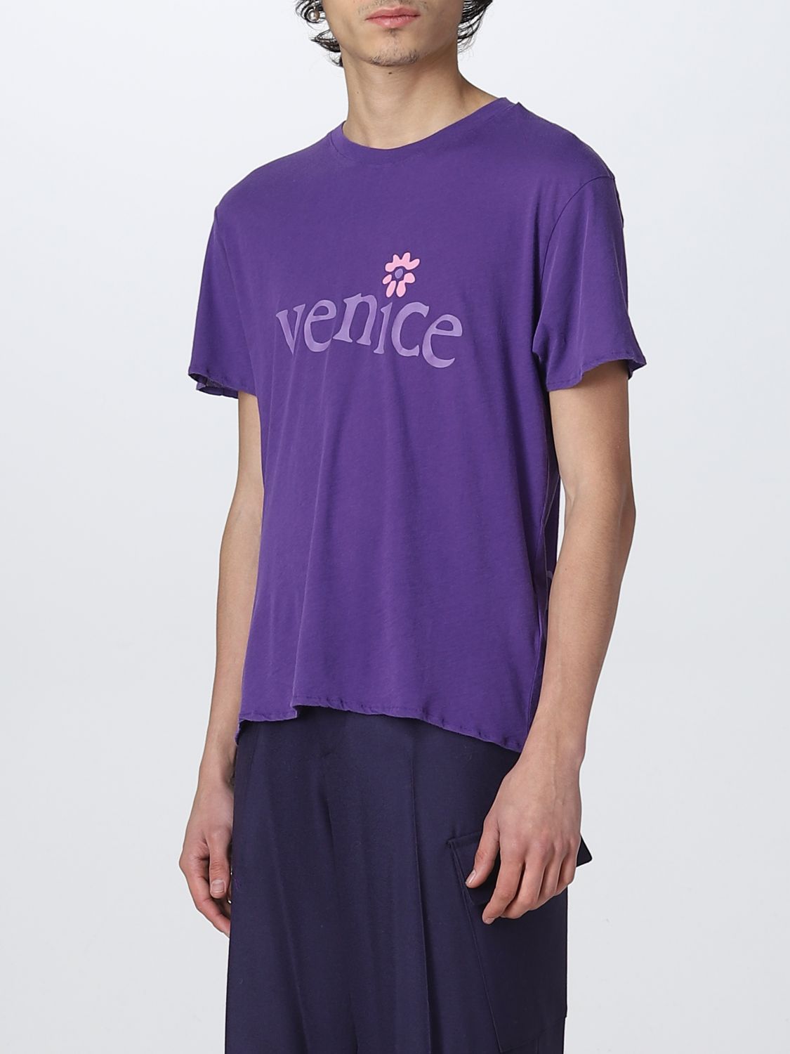 T-shirt Erl: T-shirt Erl con stampa venice viola 4
