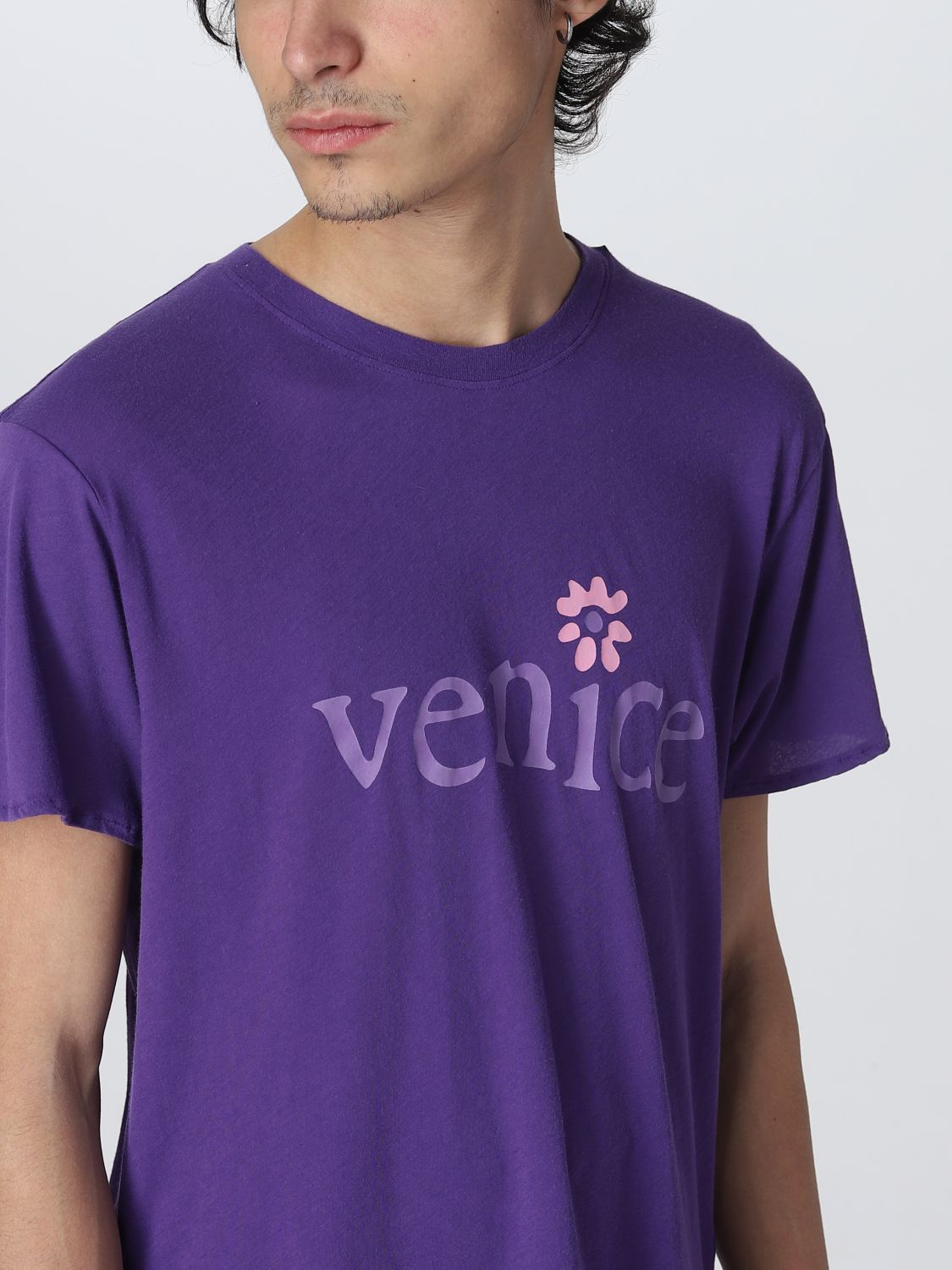 T-shirt Erl: T-shirt Erl con stampa venice viola 5