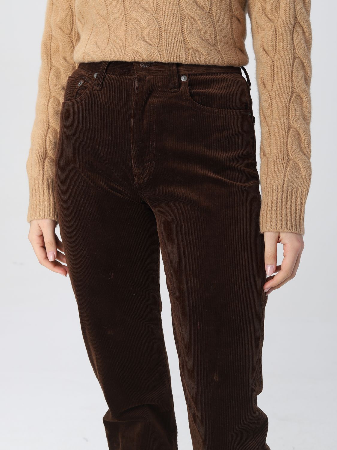 POLO RALPH LAUREN: trousers for women - Brown | Polo Ralph Lauren trousers  211872524 online on 