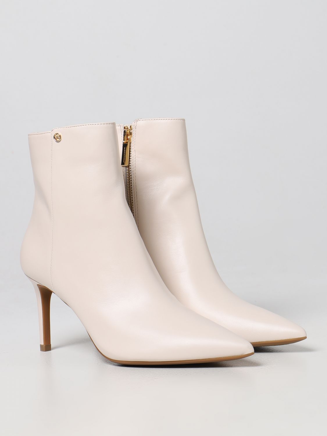 MICHAEL KORS: heeled booties for woman - Cream | Michael Kors heeled booties  4OF2HNME5L online on 