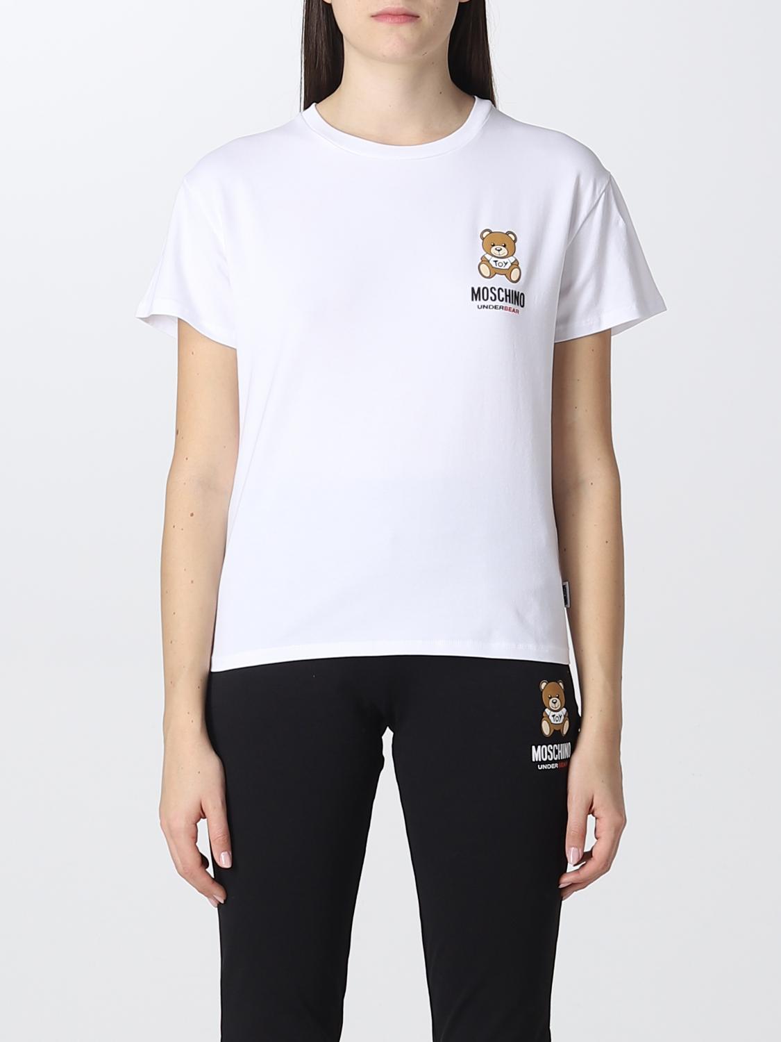 MOSCHINO UNDERWEAR tshirt for women White Moschino Underwear t