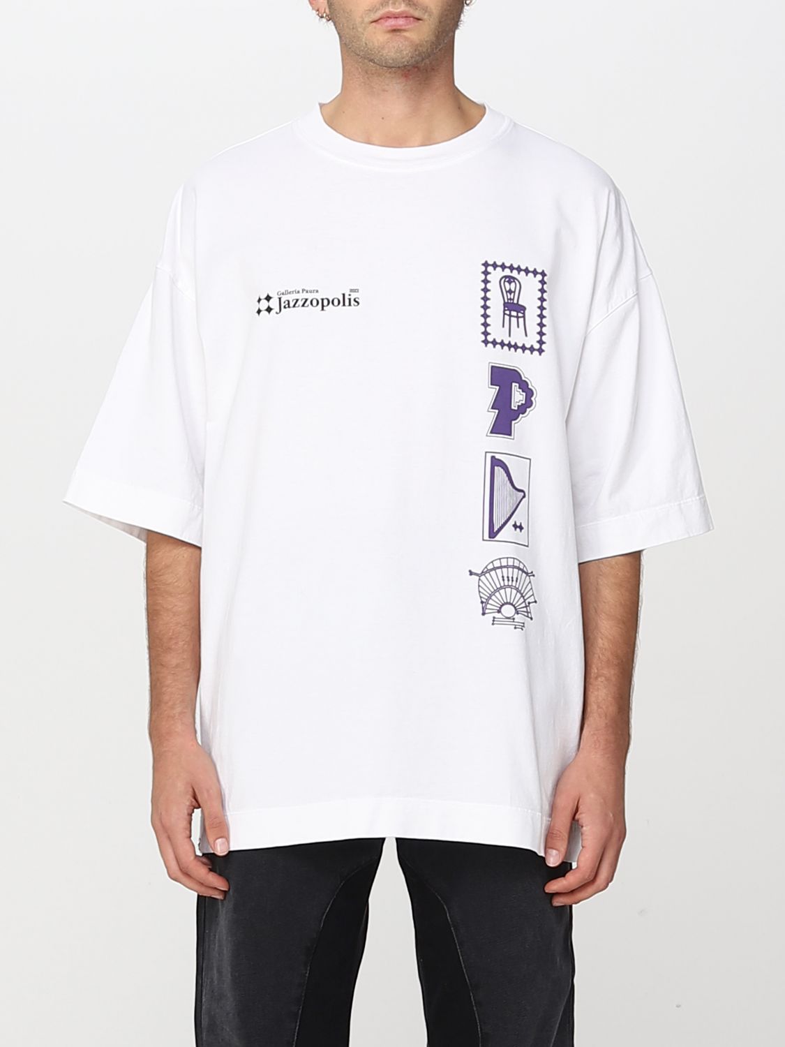 T-shirt Paura: T-shirt over Paura con logo bianco 1