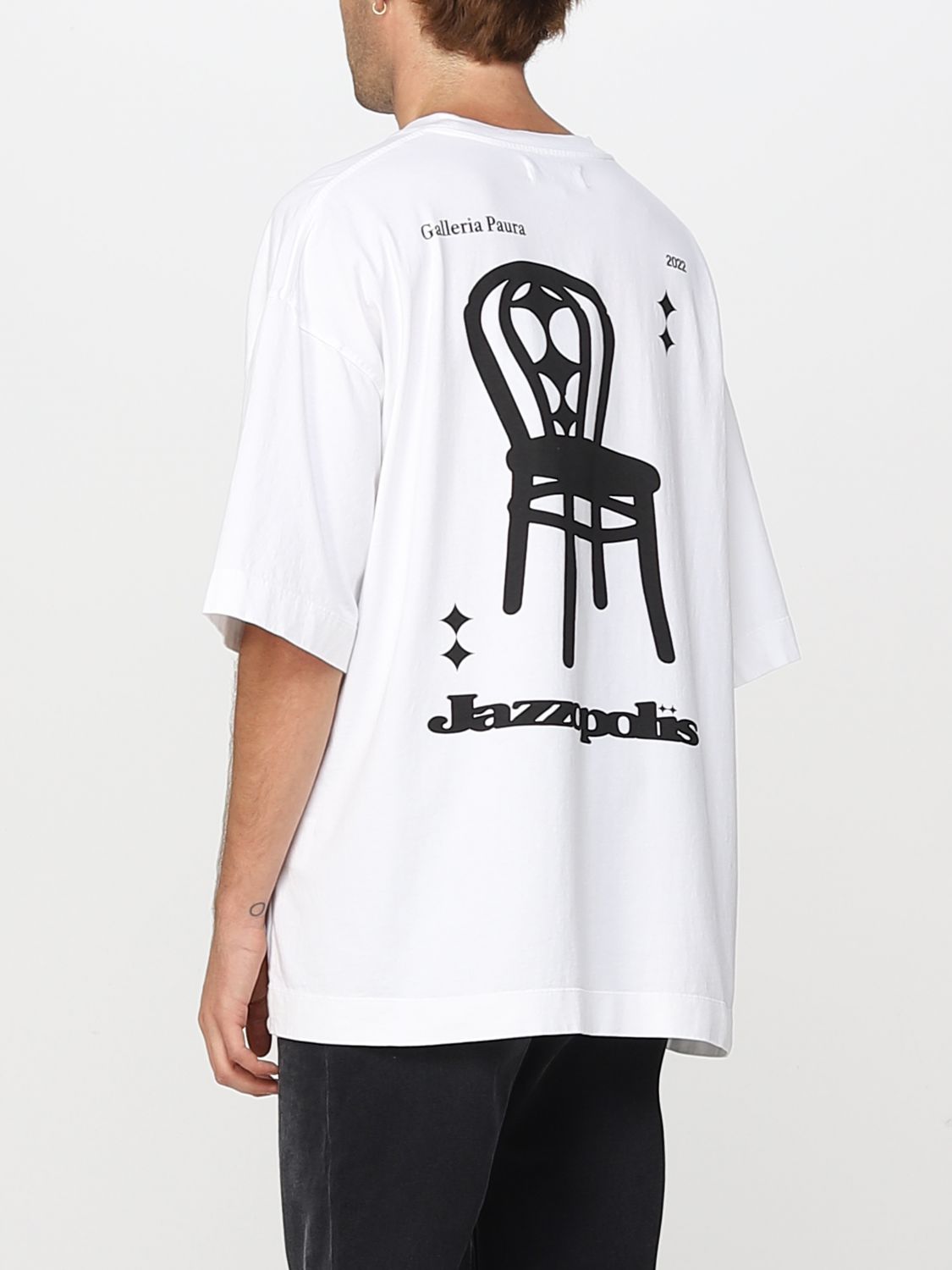 T-shirt Paura: T-shirt over Paura con logo bianco 3