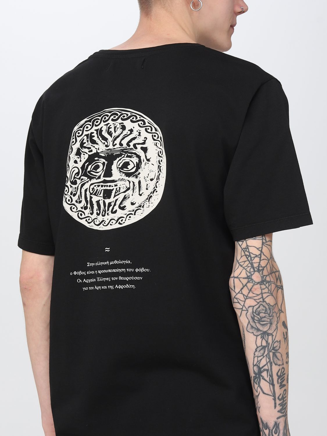 T-shirt Paura: T-shirt Paura con stampa logo nero 5