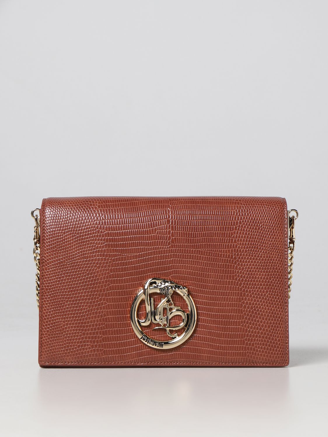 Just Cavalli Crossbody Bags  Woman Color Leather In Brown
