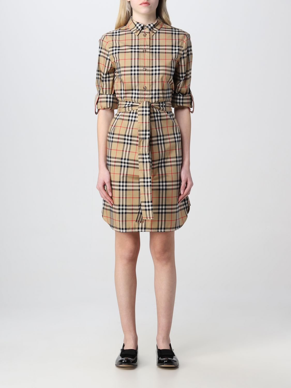 BURBERRY: dress for woman - Beige | Burberry dress 8024585 online on  