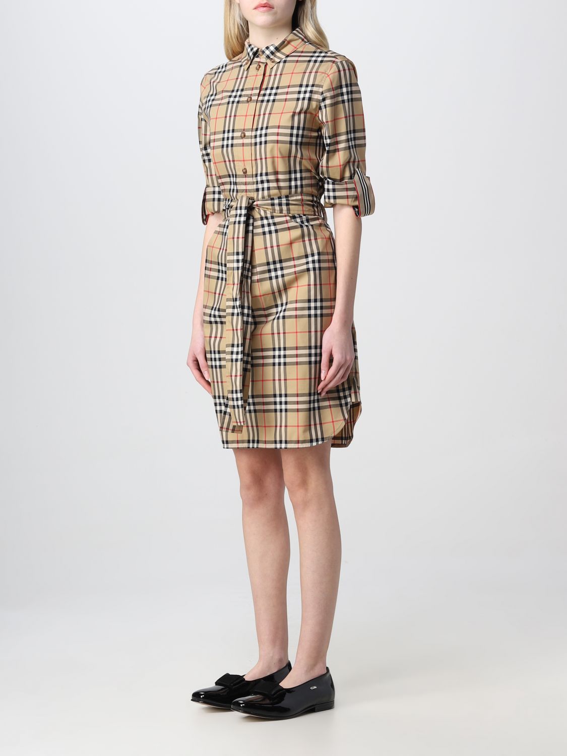 BURBERRY: dress for woman - Beige | Burberry dress 8024585 online on ...