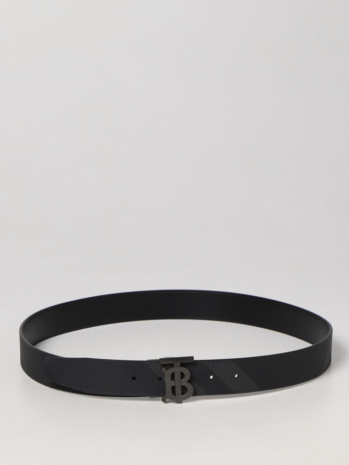 BURBERRY: belt for man - Grey | Burberry belt 8065339 online on 