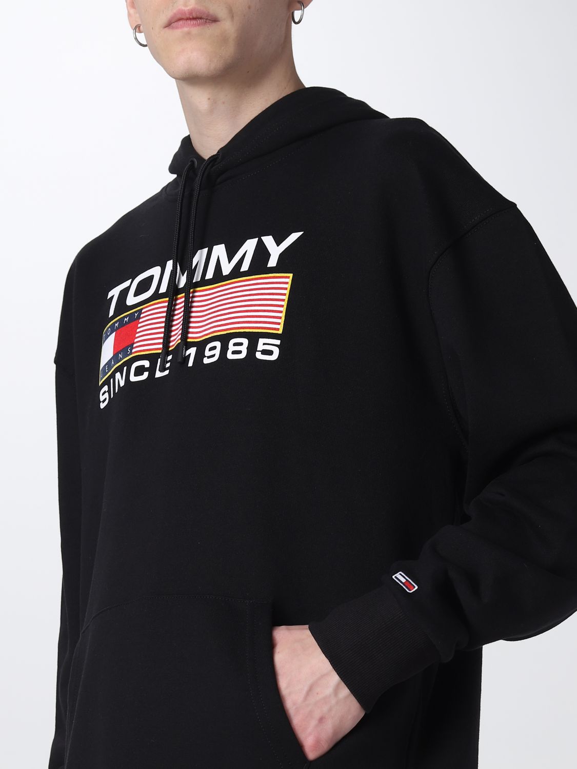 TOMMY JEANS: sweatshirt for man - Black | Tommy Jeans sweatshirt ...