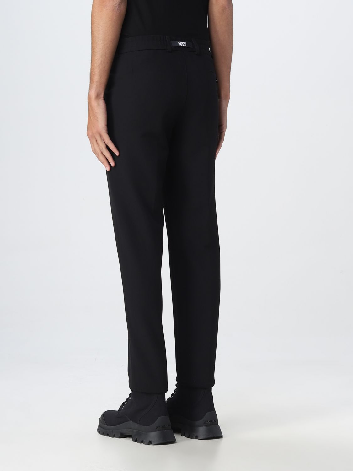 KARL LAGERFELD: pants for man - Black | Karl Lagerfeld pants ...