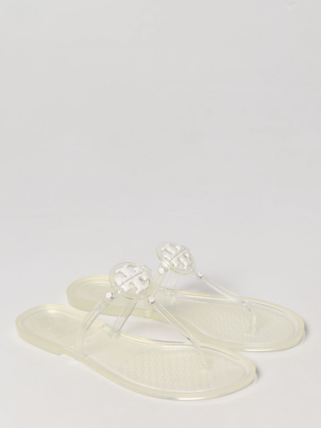 TORY BURCH: flat sandals for woman - White | Tory Burch flat sandals 65039  online on 