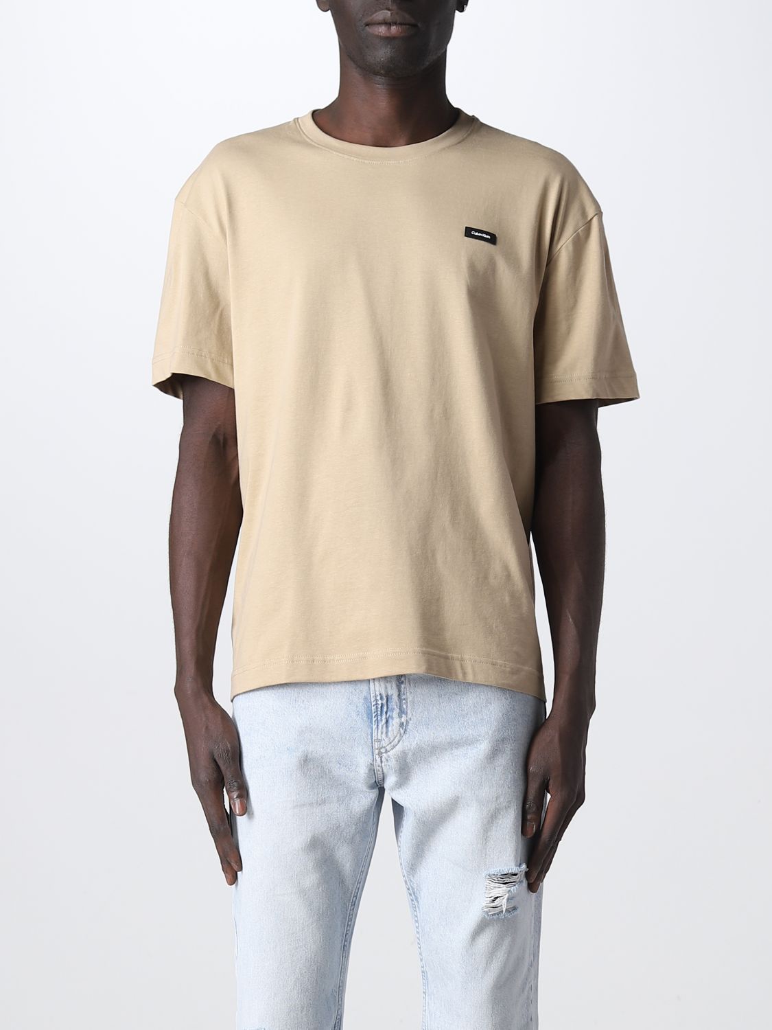 CALVIN KLEIN: t-shirt for man - Beige | Calvin Klein t-shirt K10K110669  online on 