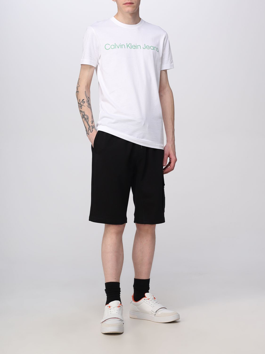 CALVIN KLEIN JEANS: t-shirt for man - White | Calvin Klein Jeans t ...