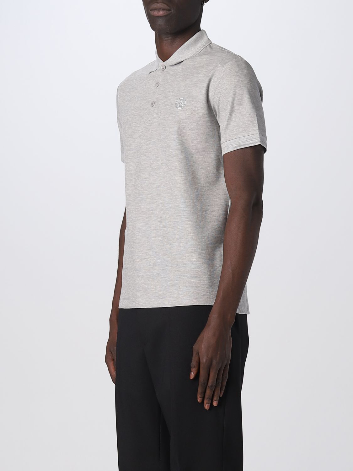 BURBERRY: polo shirt for man - Grey | Burberry polo shirt 8052966 online on  