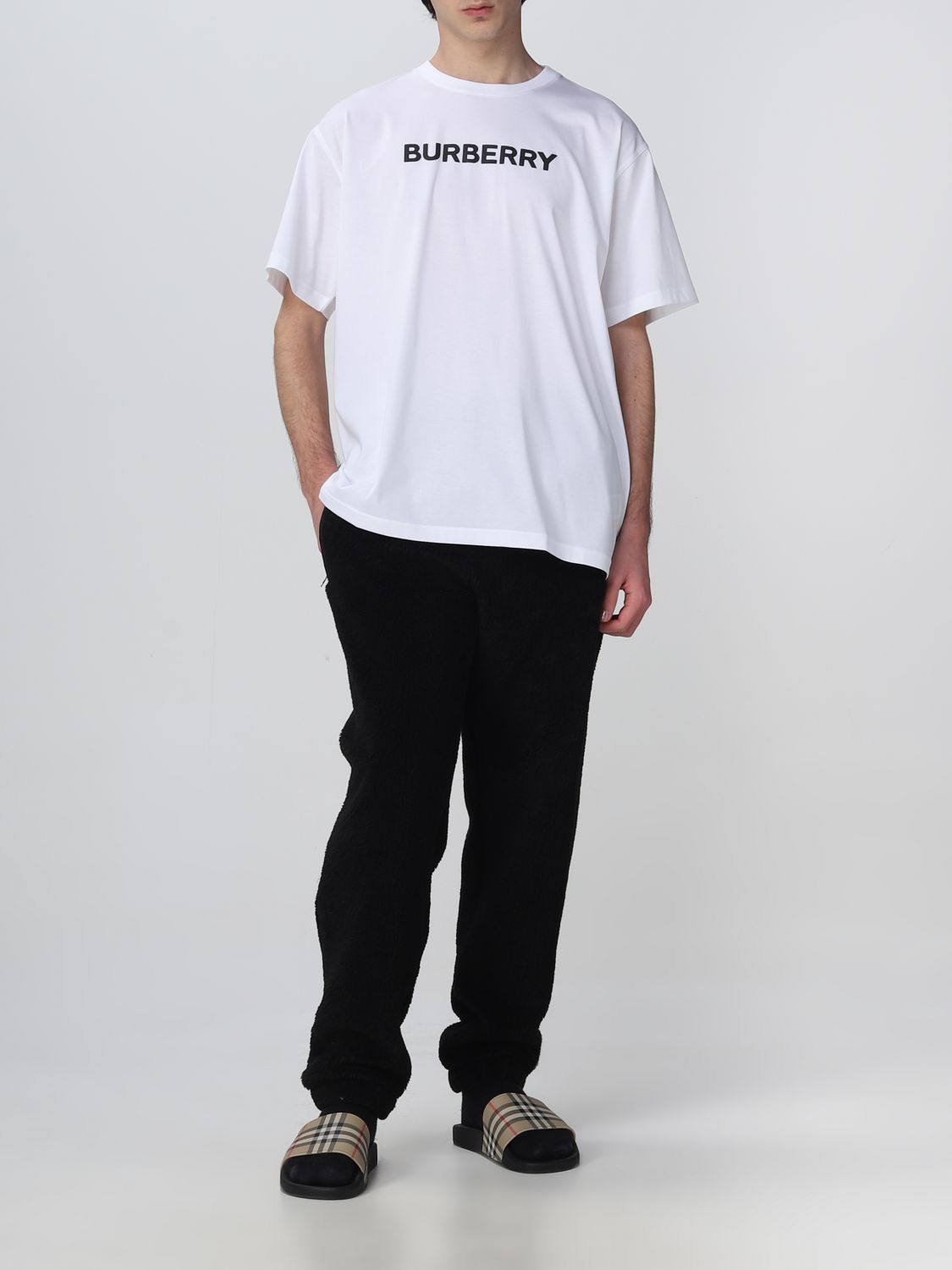 BURBERRY: cotton T-shirt - White | Burberry t-shirt 8055309 online