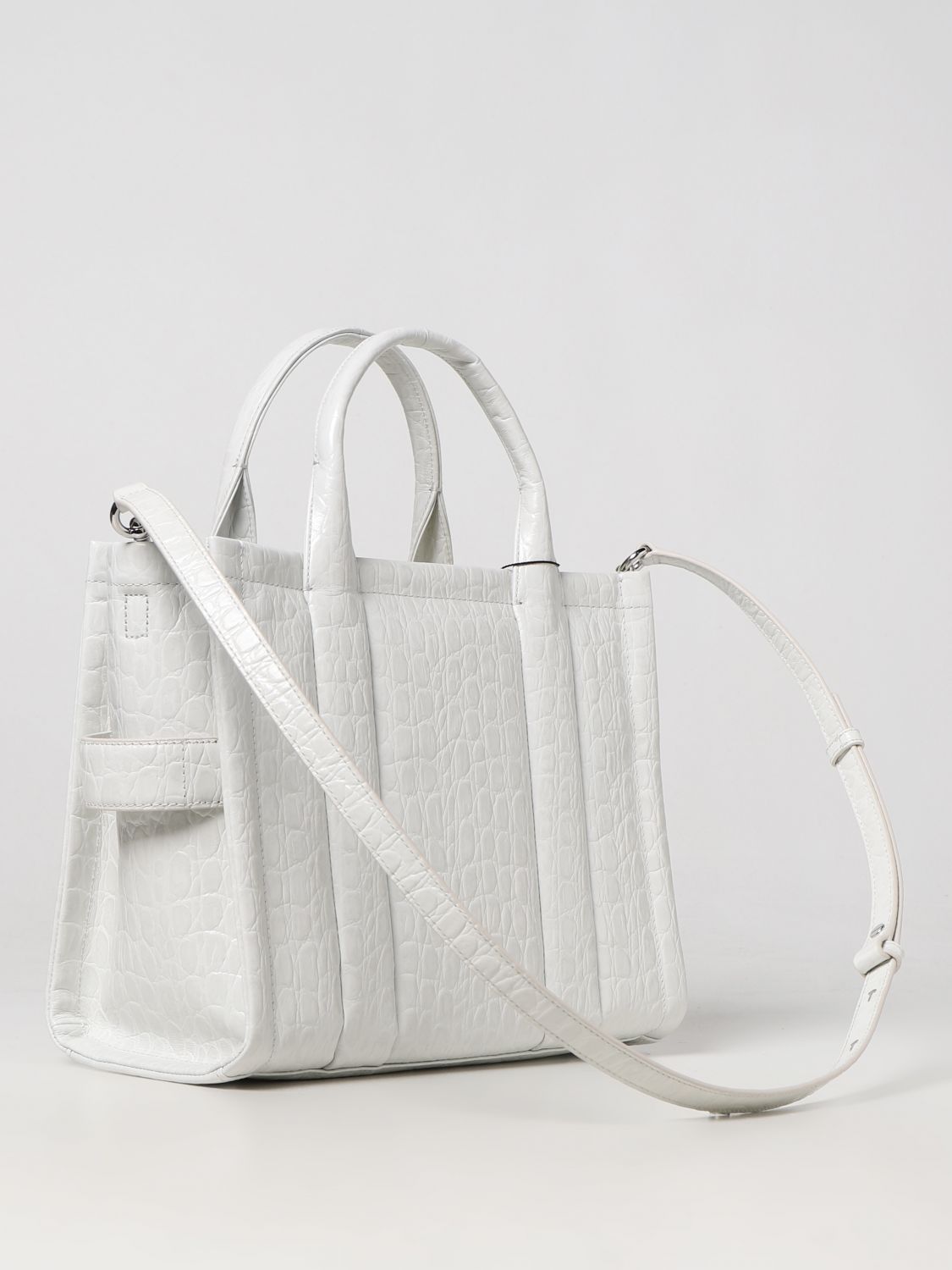 Marc Jacobs Women's The Croc-Embossed Mini Tote Bag Ivory