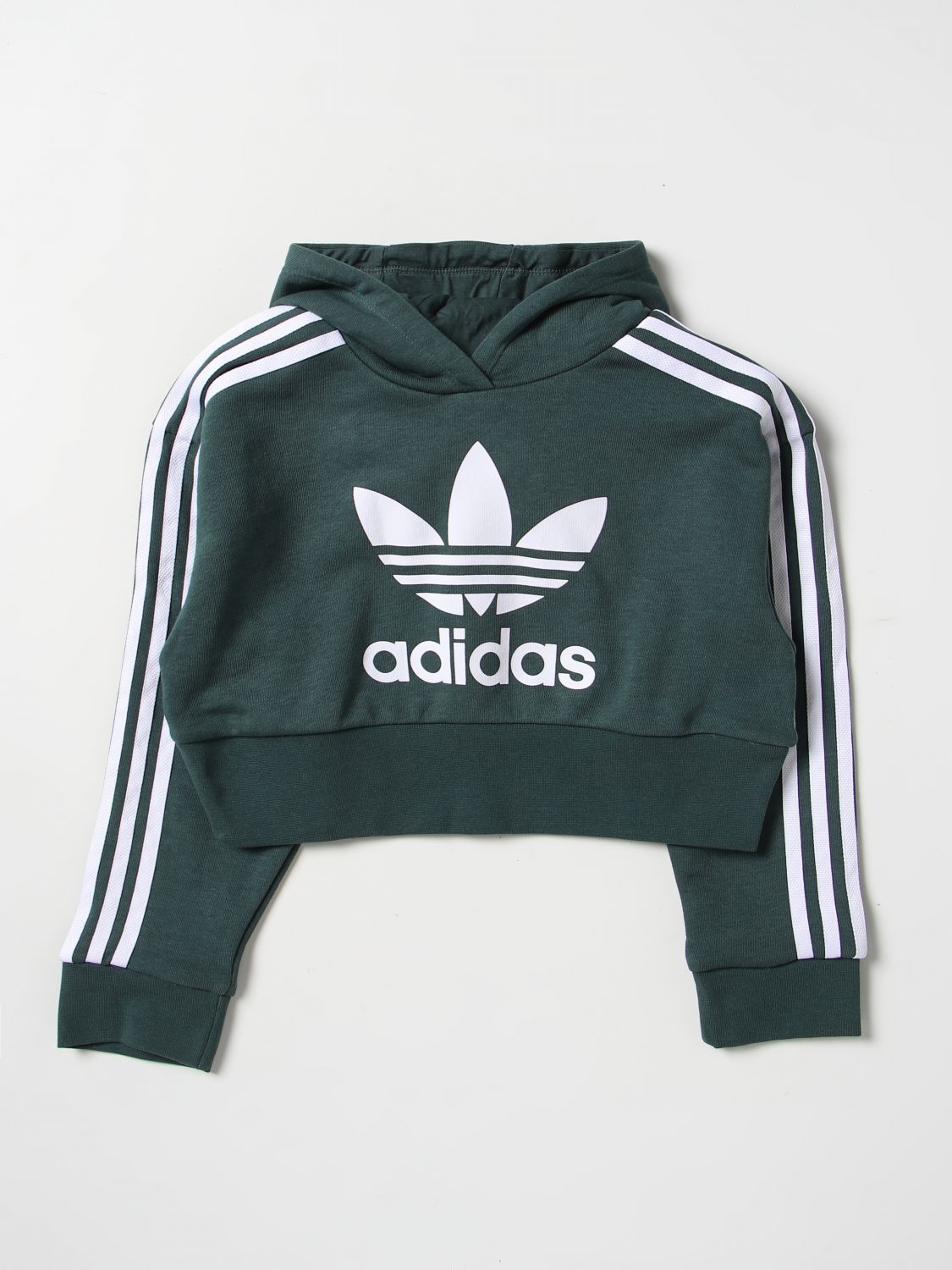 ADIDAS ORIGINALS: sweater for girls Green | Adidas sweater HK0278 online on GIGLIO.COM
