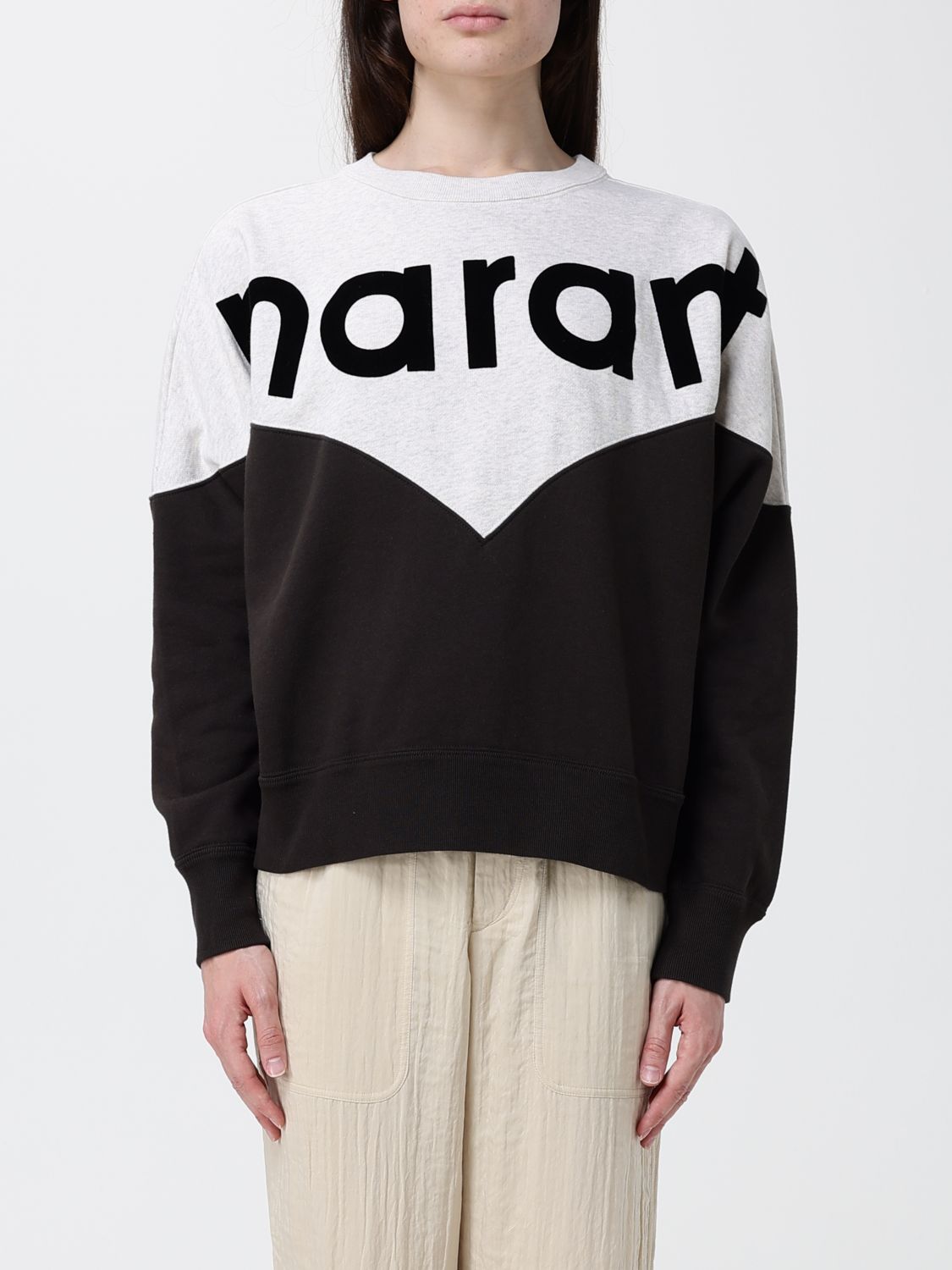 ISABEL MARANT ETOILE Sweatshirt Woman color Black 1　イザベル マラン エトワール スウェットシャツ レディース カラー ブラック 1 ISABEL