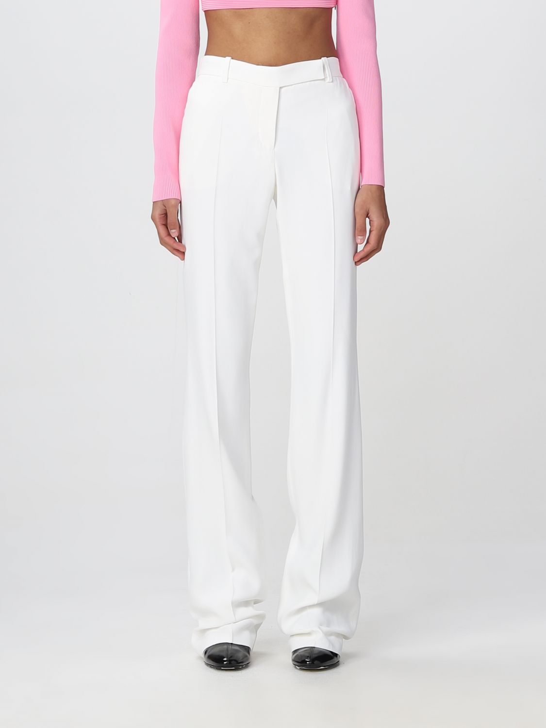 Alexander Mcqueen Pants Woman Color Ivory | ModeSens