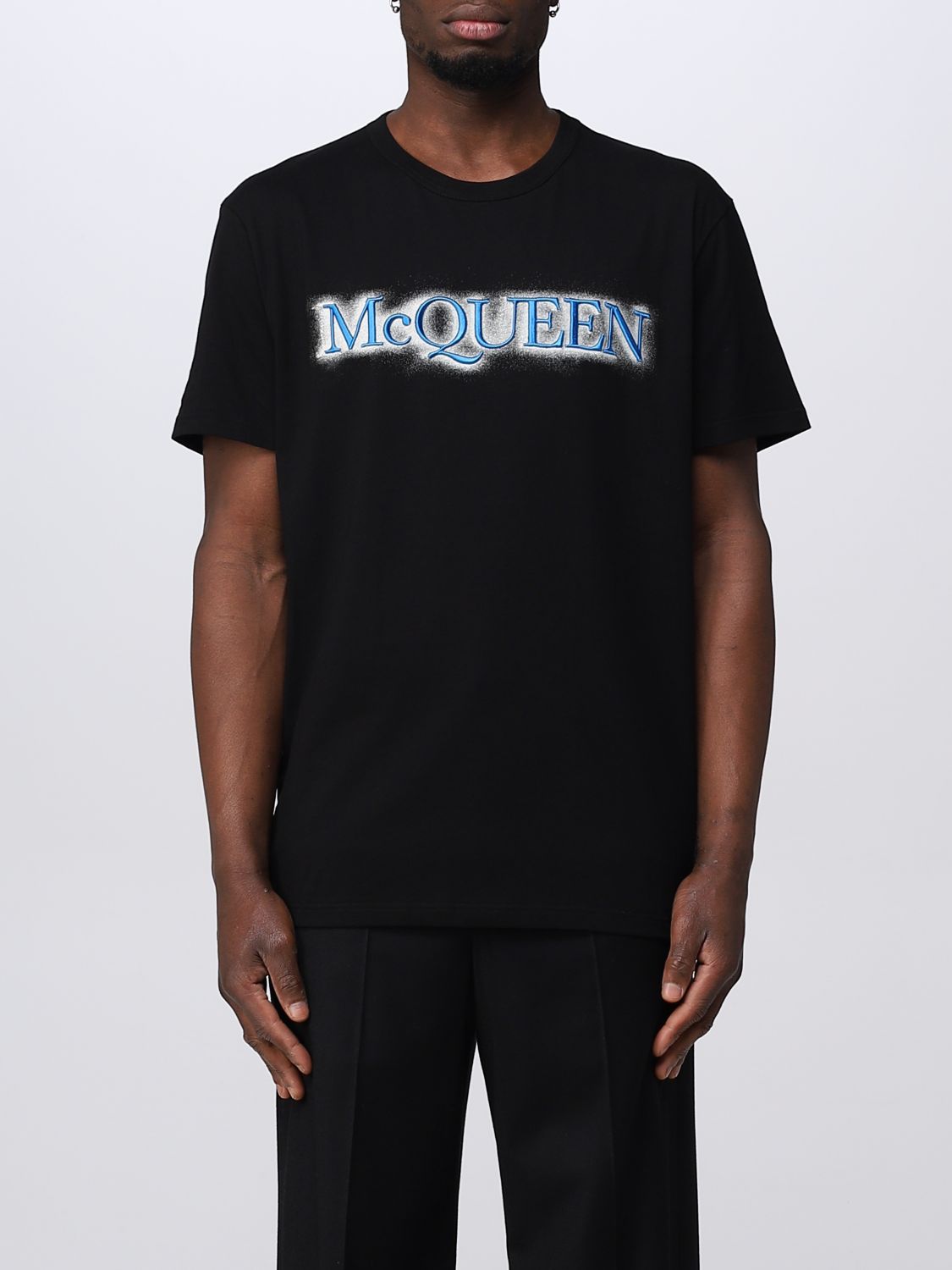 ALEXANDER MCQUEEN T恤 ALEXANDER MCQUEEN 男士 颜色 黑色,D78810002