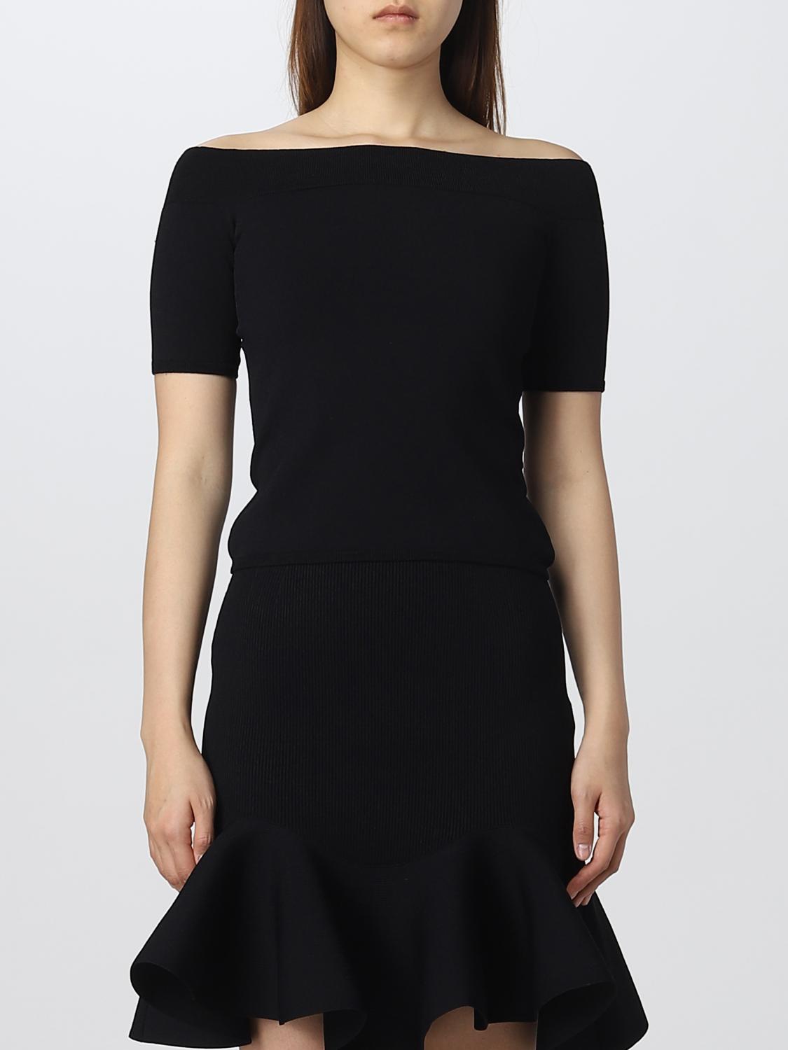 Alexander Mcqueen Asymmetric Peplum Skirt In Black