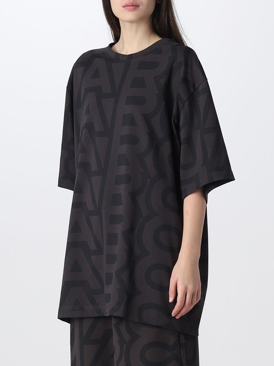 T-shirt Marc Jacobs: T-shirt Marc Jacobs in cotone con logo all over nero 4