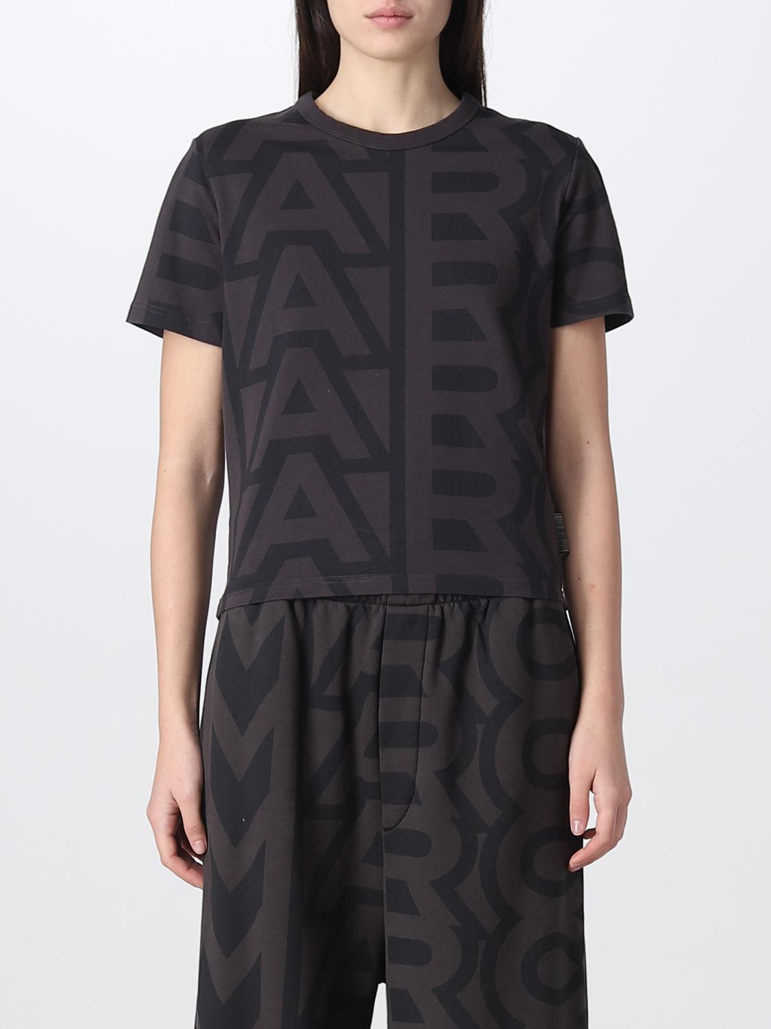 T-shirt Marc Jacobs: T-shirt Marc Jacobs in cotone con logo all over nero 1
