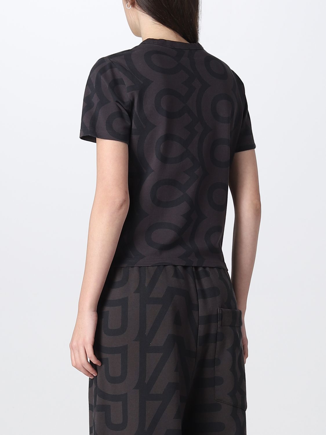 T-shirt Marc Jacobs: T-shirt Marc Jacobs in cotone con logo all over nero 3