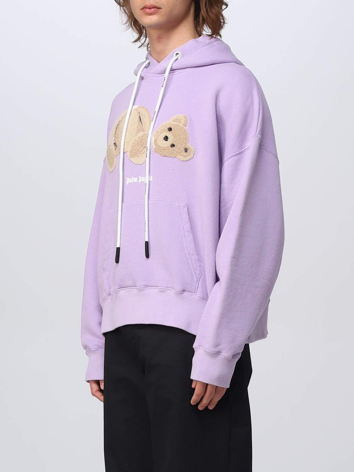 Palm angels bear hoodie purple 2025