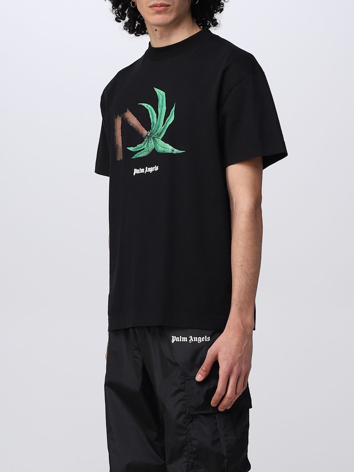 T-shirt Palm Angels: T-shirt Palm Angels con stampa palma nero 4