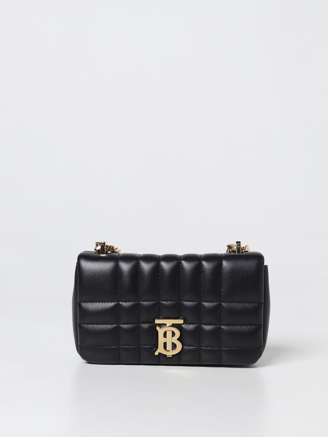 BURBERRY: Lola bag in quilted nappa leather - Black  Burberry shoulder bag  8059492 online at