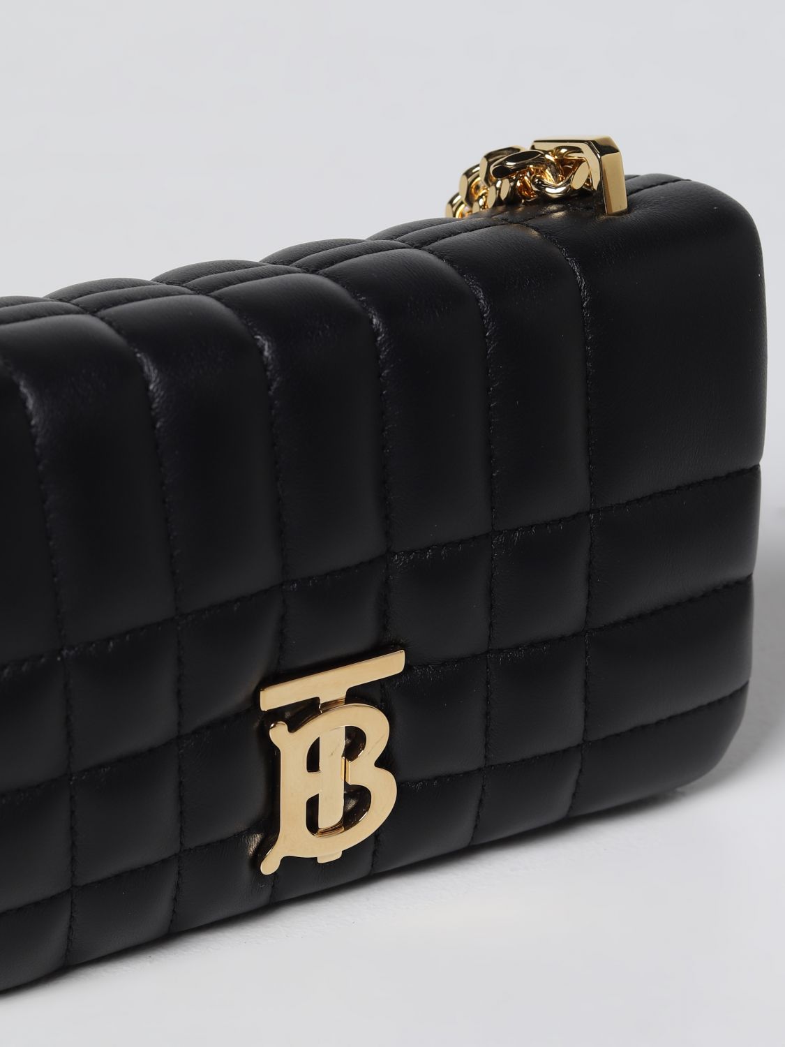 BURBERRY: Lola bag in quilted nappa leather - Black  Burberry shoulder bag  8059492 online at