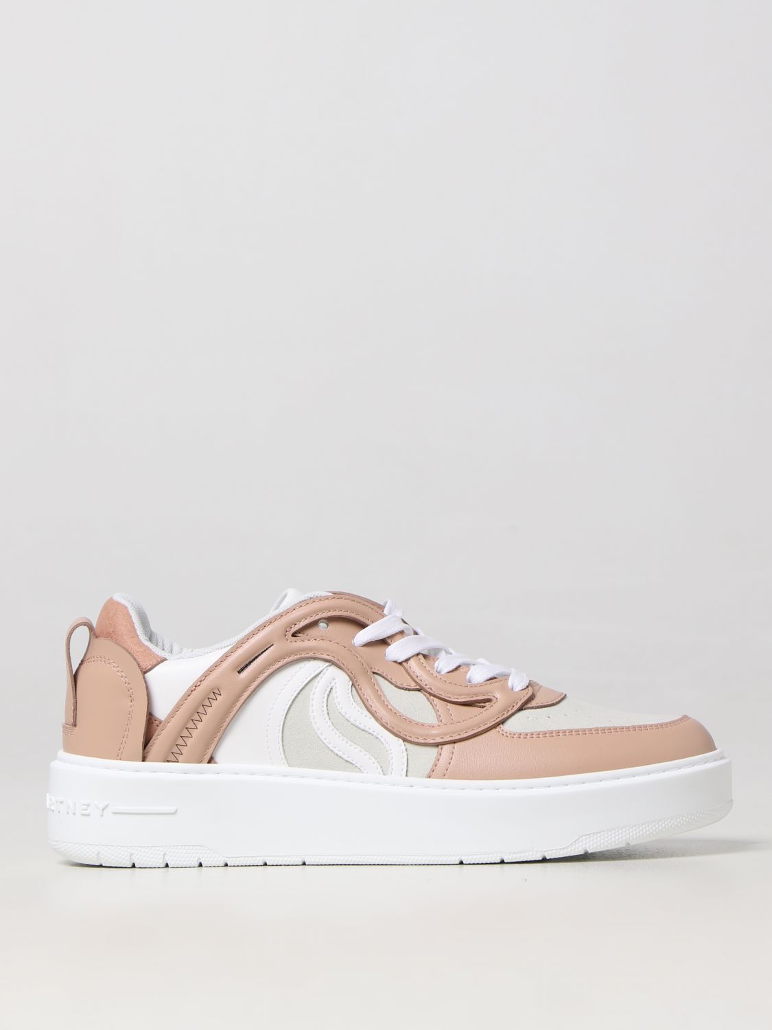 Shop Stella Mccartney S-wave 1 Alter Sporty  Vegan Leather Sneakers In White