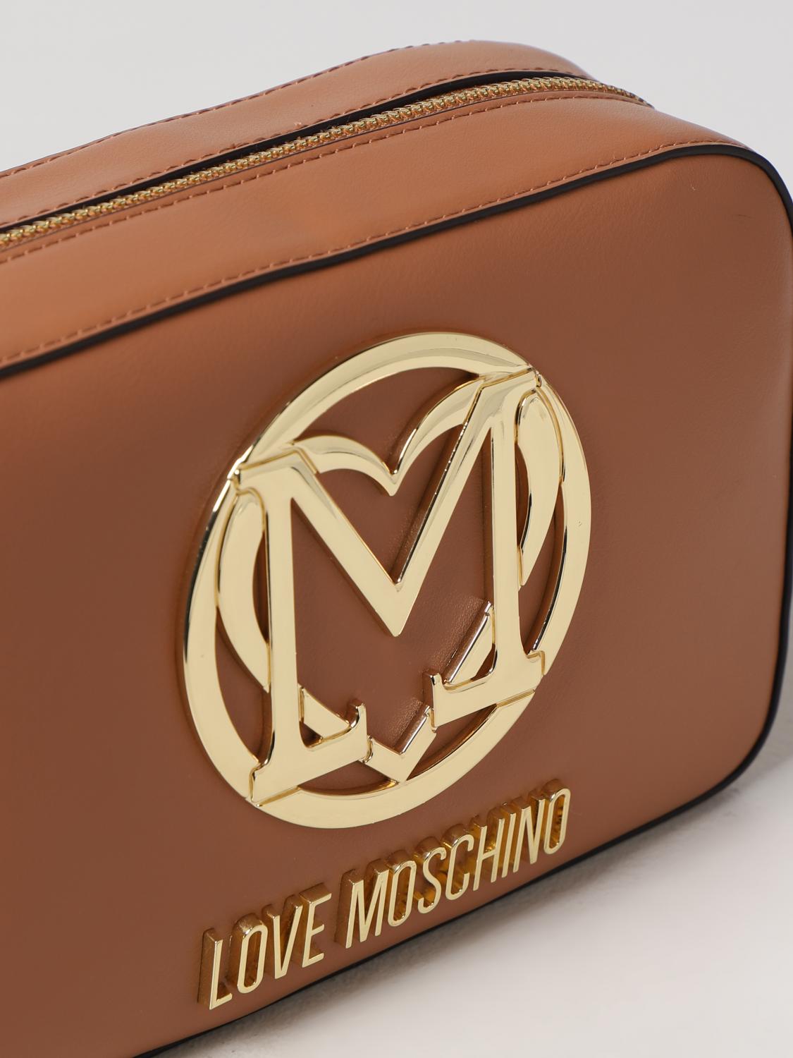 Borse a tracolla Love Moschino: Borsa Love Moschino in pelle sintetica con logo cammello 3