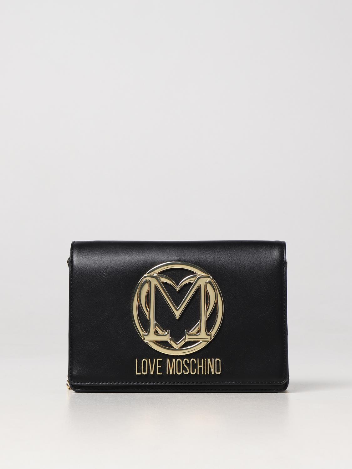 Borsa mini Love Moschino: Borsa wallet Love Moschino in pelle sintetica con logo nero 1