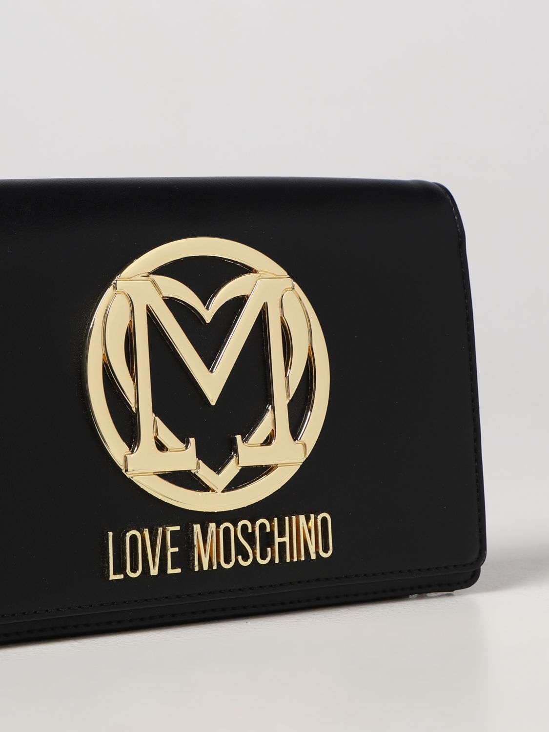 Borsa mini Love Moschino: Borsa wallet Love Moschino in pelle sintetica con logo nero 3