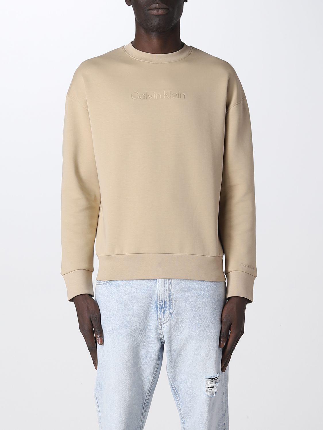 CALVIN KLEIN: sweatshirt for man - Beige | Calvin Klein sweatshirt  K10K108444 online on 