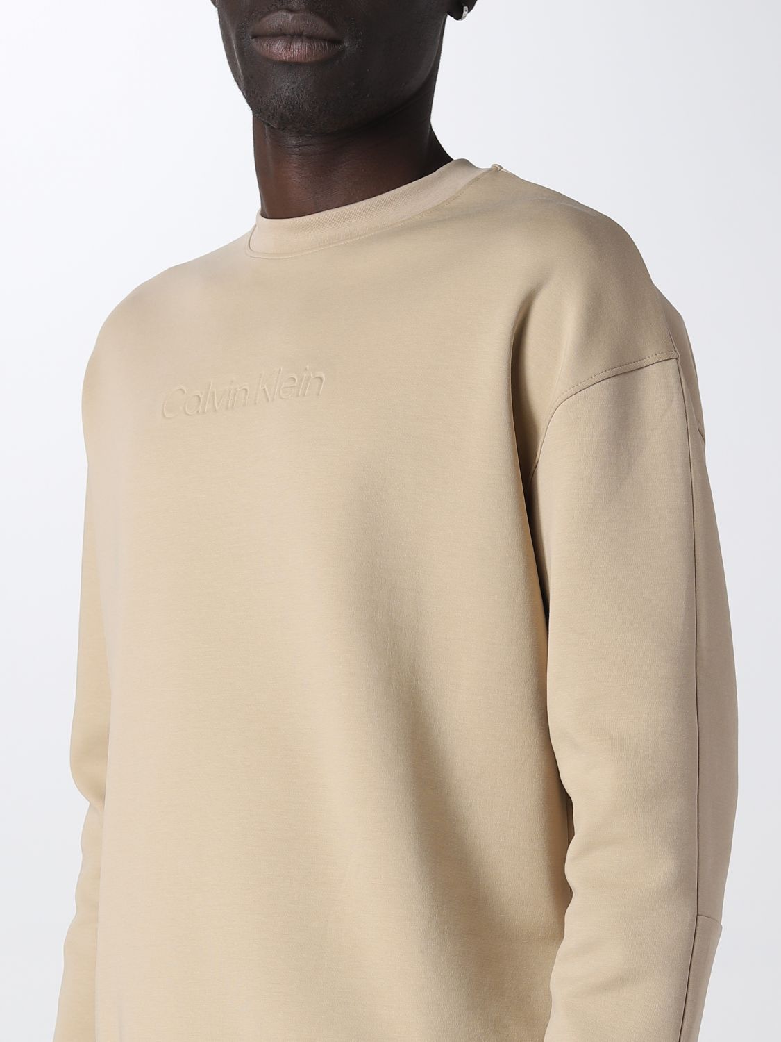CALVIN KLEIN: sweatshirt for man - Beige | Calvin Klein sweatshirt  K10K108444 online on 