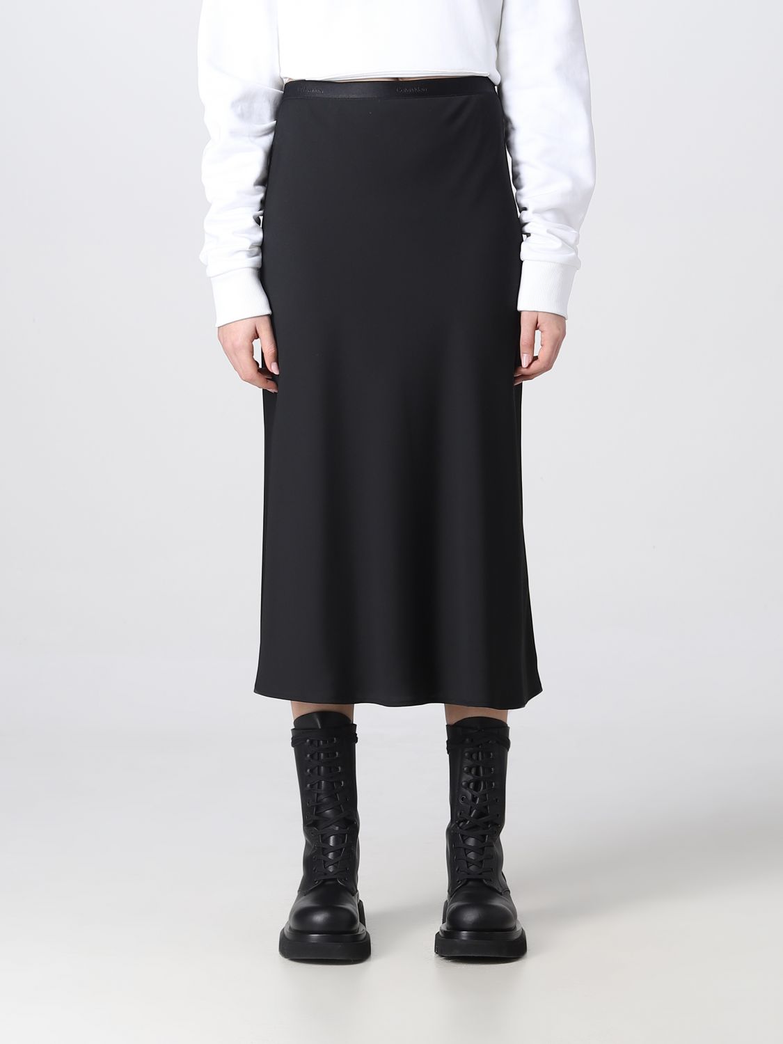 CALVIN KLEIN: skirt for woman - Black | Calvin Klein skirt K20K203514 ...